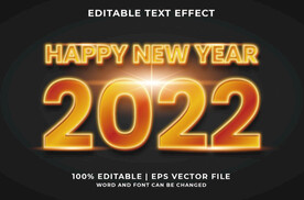 金色新年春节字体样式