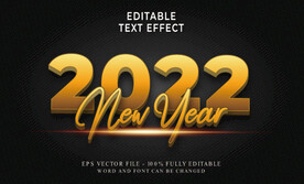 金色新年春节字体样式