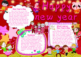  新年英文手抄报