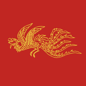 龙凤呈祥国风矢量图形素材底纹