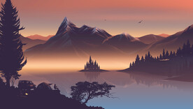 山水风景插画