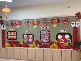 幼儿园  新年 背景墙  