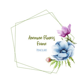 现代花卉框架情人节元素