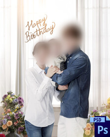 宝宝创意背景抠图模版