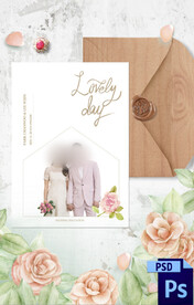 婚礼海报PSD背景模版