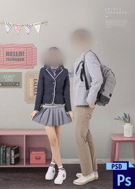 青年学生摄影背景