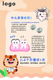 口腔医院科普展板-什么是预成冠
