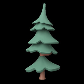 绿色松树植物树木