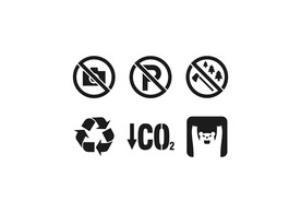 常用公共标识交通标识环保矢量
