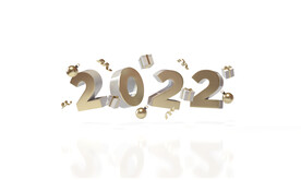 2022年3D新年快乐PSD图