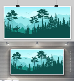 山插画
