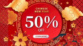 新年海报春节促销AI模板