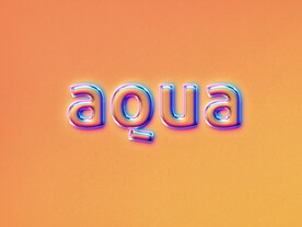 卡通透明字体玻璃塑料质感