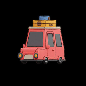 小汽车轿车3d卡通可爱旅行