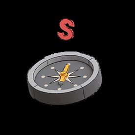 指南针3d卡通可爱旅行