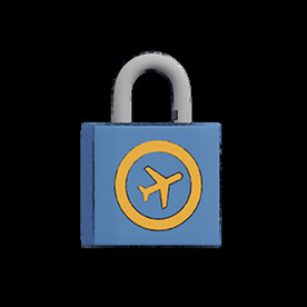 保密安全防护3d卡通可爱旅行