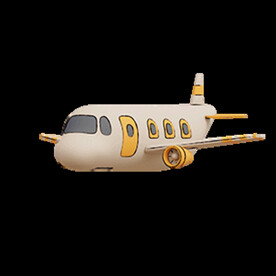 客机3d卡通可爱旅行