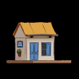 旅馆民宿房子3d卡通可爱旅行