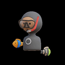 深海潜水3d卡通可爱旅行