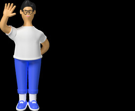 打招呼上班族职员男孩