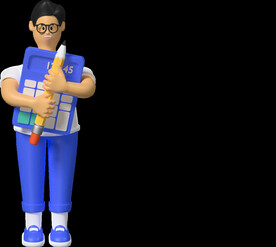 做计划表格提案上班族职员男孩