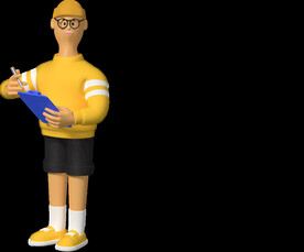 做信息等级表格的上班族职员男孩