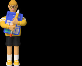 上班族职员男孩计划表格业绩任务