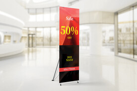 X展架效果图样机PSD置换