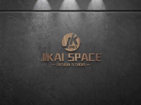 射灯形象墙木制LOGO样机