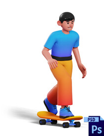 滑冰溜冰的男孩帅哥