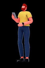 看手机玩手机处理公事办公