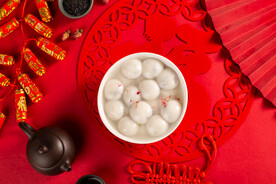 元宵节汤圆美食食材背景素材