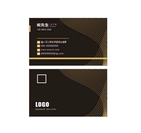  黑色简约名片
