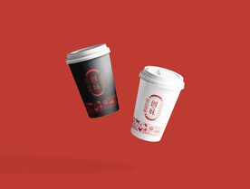 图层少咖啡杯样机 