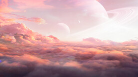 粉色天空唯美背景