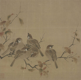 瓦雀栖枝