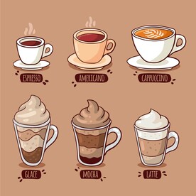 手绘咖啡奶茶