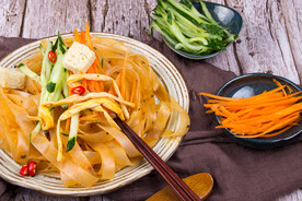 凉皮凉面美食食材背景素材