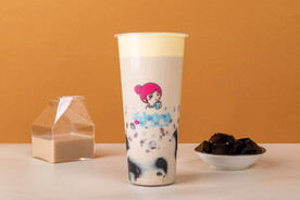 蛋糕鸳鸯奶茶