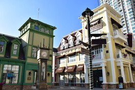 欧式建筑广场商业街街景步行街