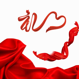 红色飘带
