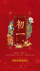 新年习俗海报