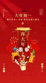 新年习俗海报