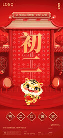 新年习俗海报