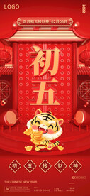 新年习俗海报