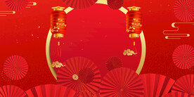 红色中国风元宵节背景