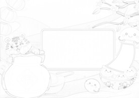 新年习俗 元宵节线稿 