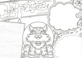 2022虎年线稿 新年线稿 插