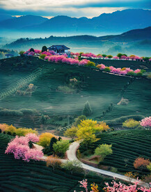 漳平永福樱花茶园