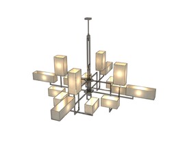 中式吊灯3d模型